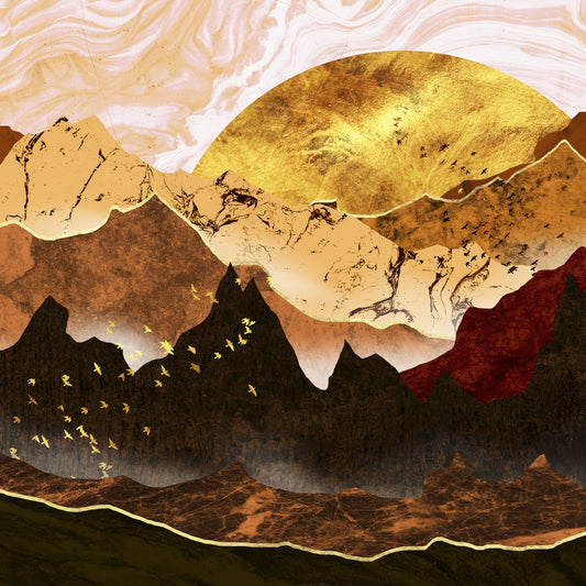 Golden Hour Mountains Wallpaper