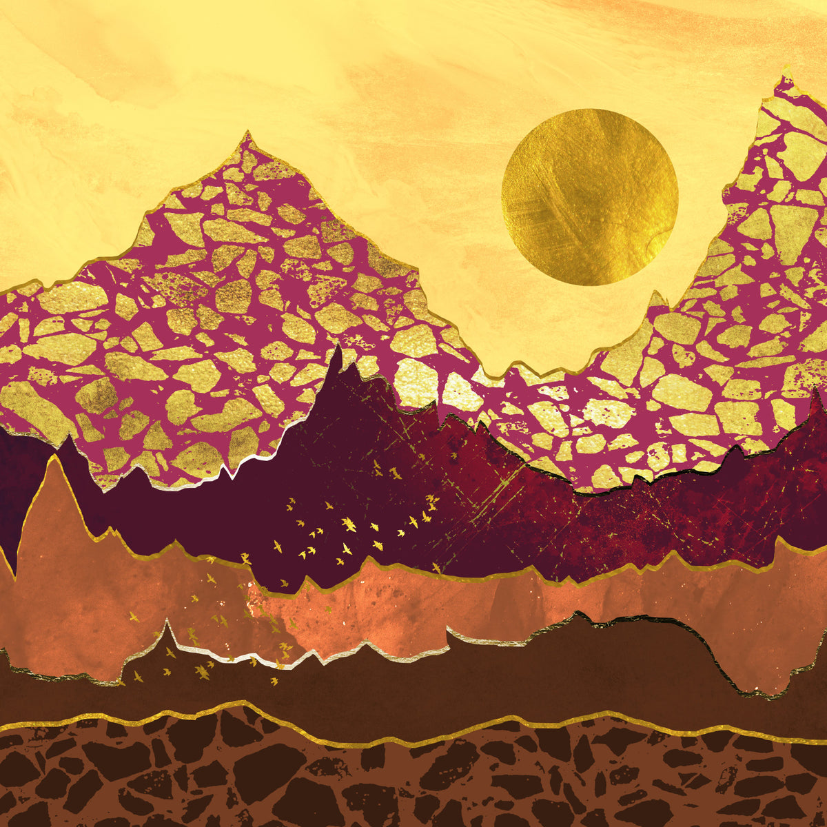 Terracotta Sunset Mural Wallpaper