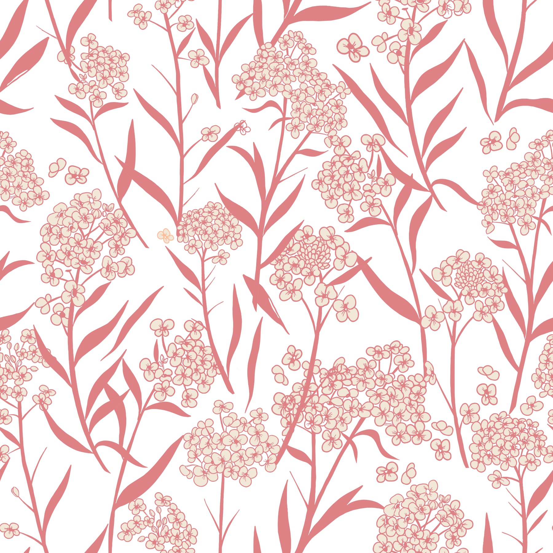 Subtle Spring Bloom Wallpaper in your room — zoomed