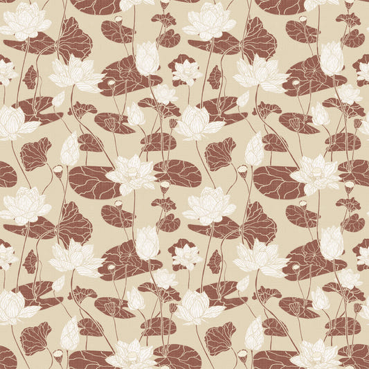 Cozy Cream Lotus Flowers