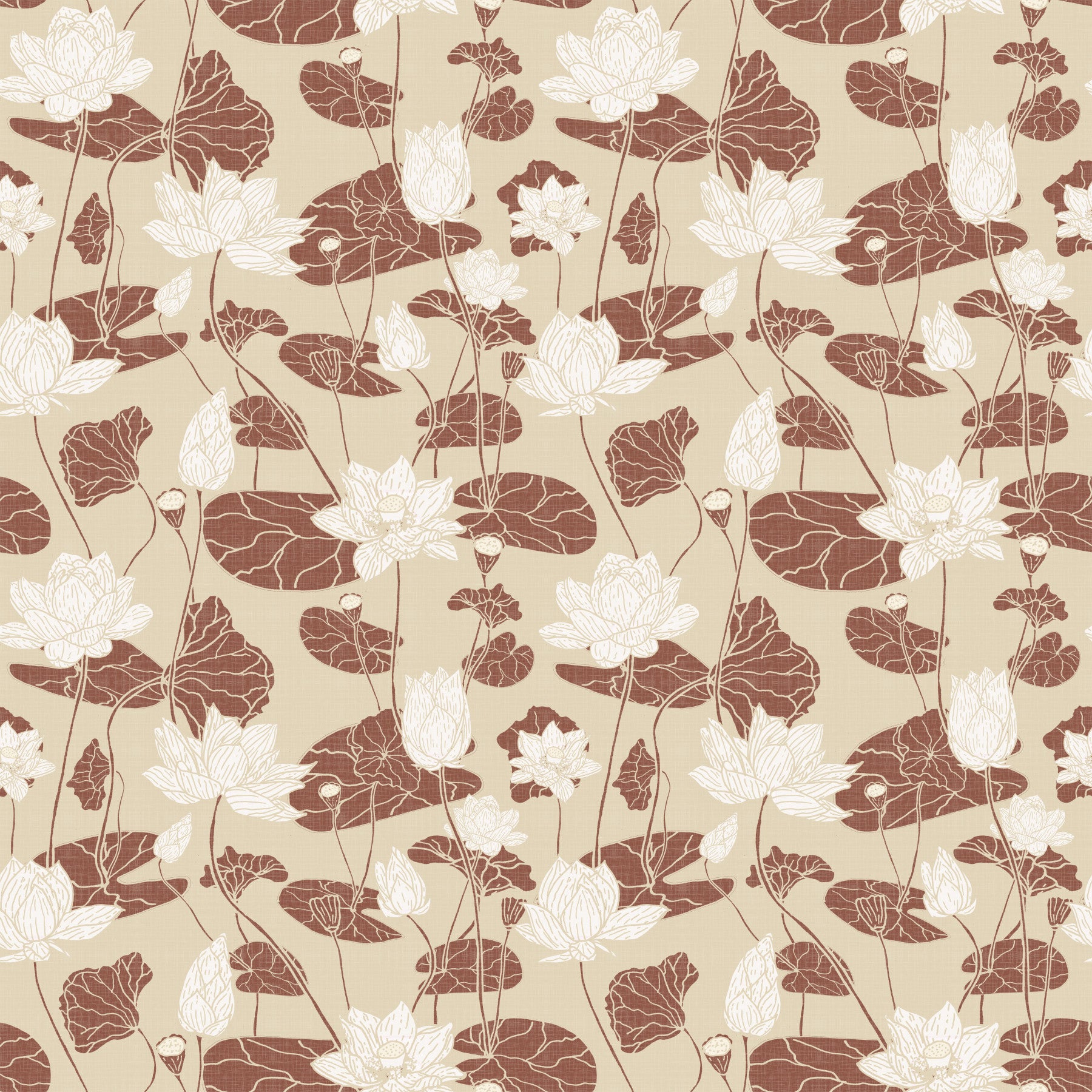 Cozy Cream Lotus Flowers