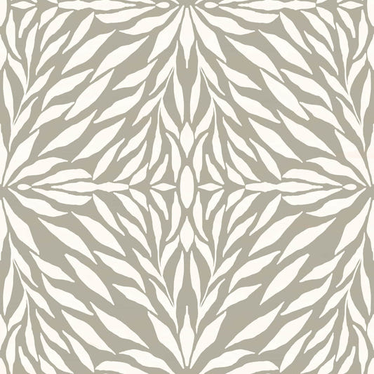 Zenith Leaves - Driftwood Wallpaper