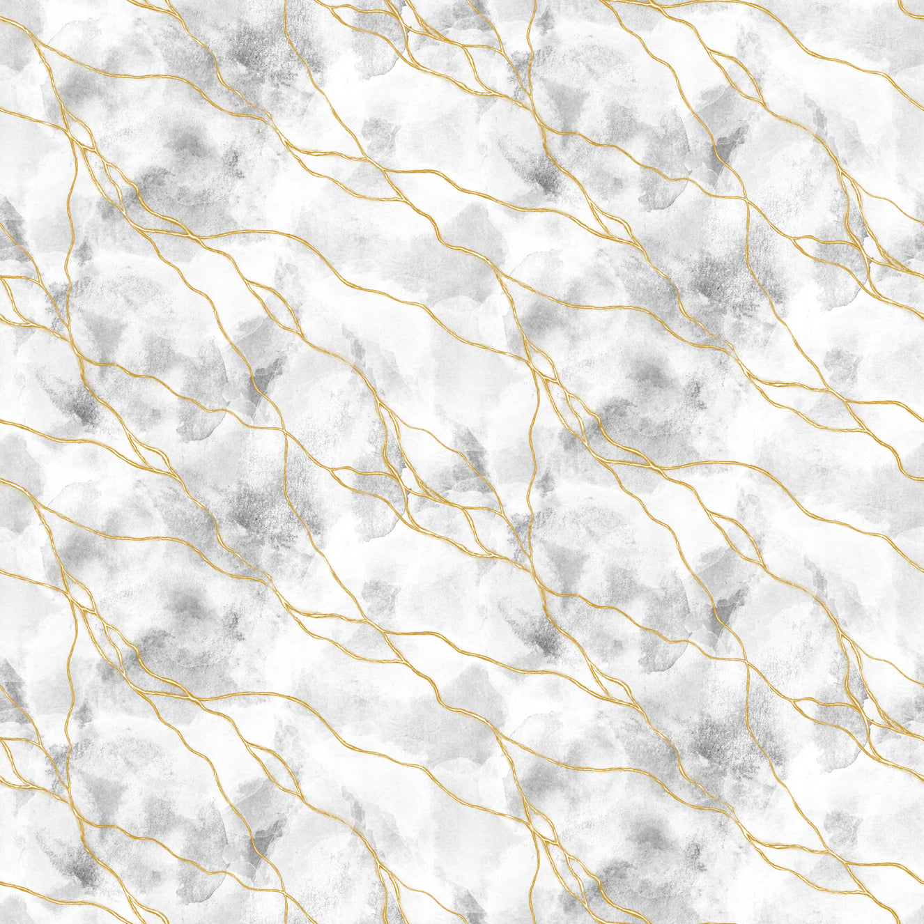 White Marble with golden veins Wallpaper