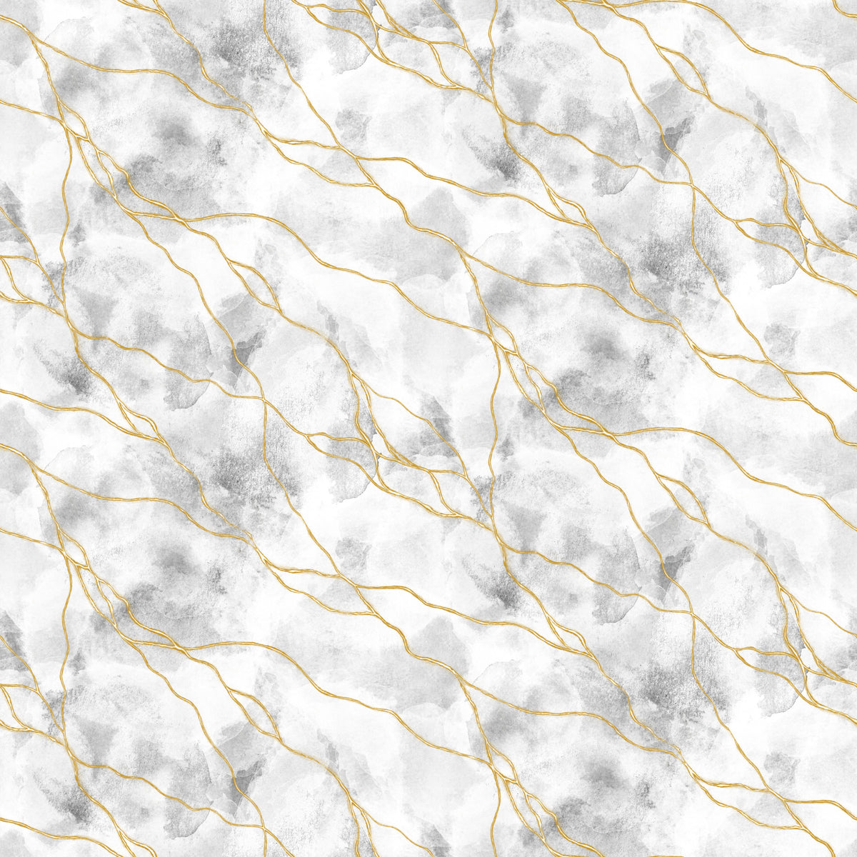 White Marble with golden veins Wallpaper in your room