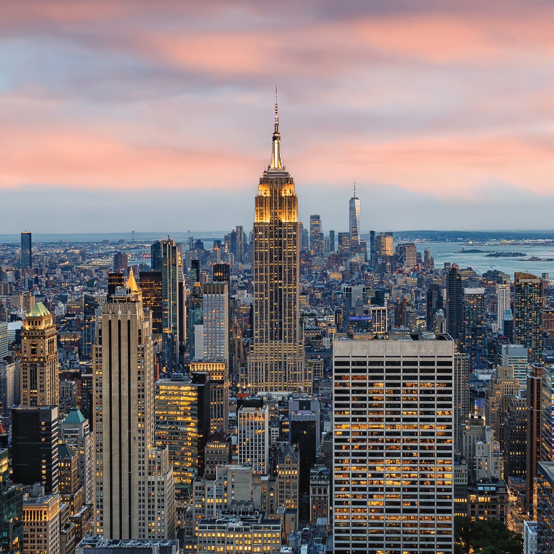 Manhattan Sunset Symphony Wall Mural