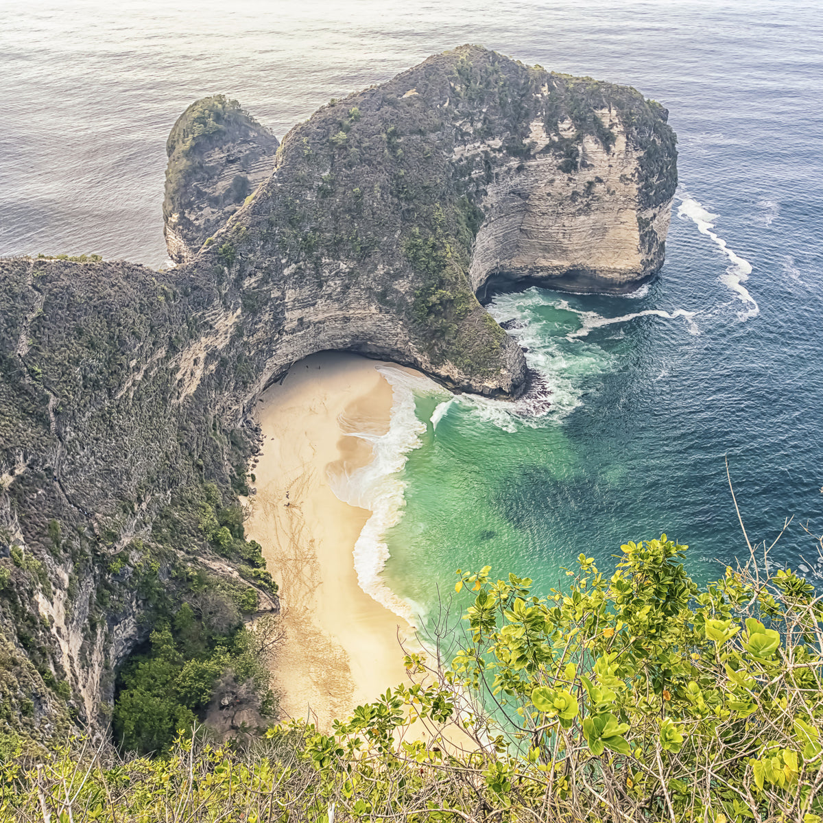 Secret Beach Escape Wall Mural in your room — zoomed