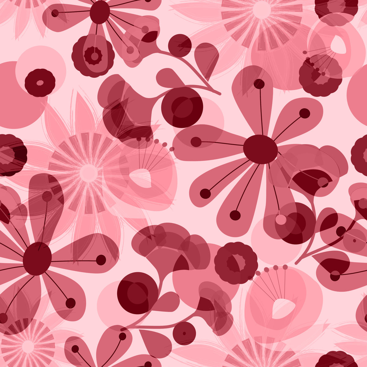 Translucent Flora Wallpaper in your room — zoomed
