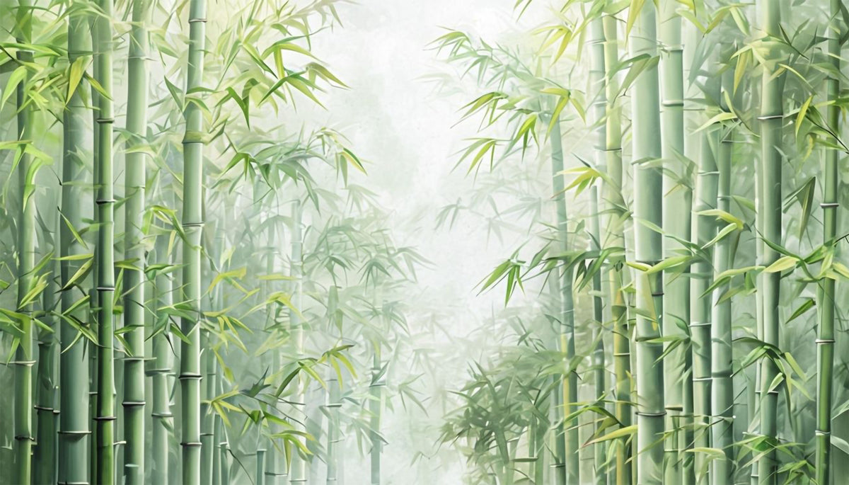 Serene Bamboo Grove Wall Mural in your room