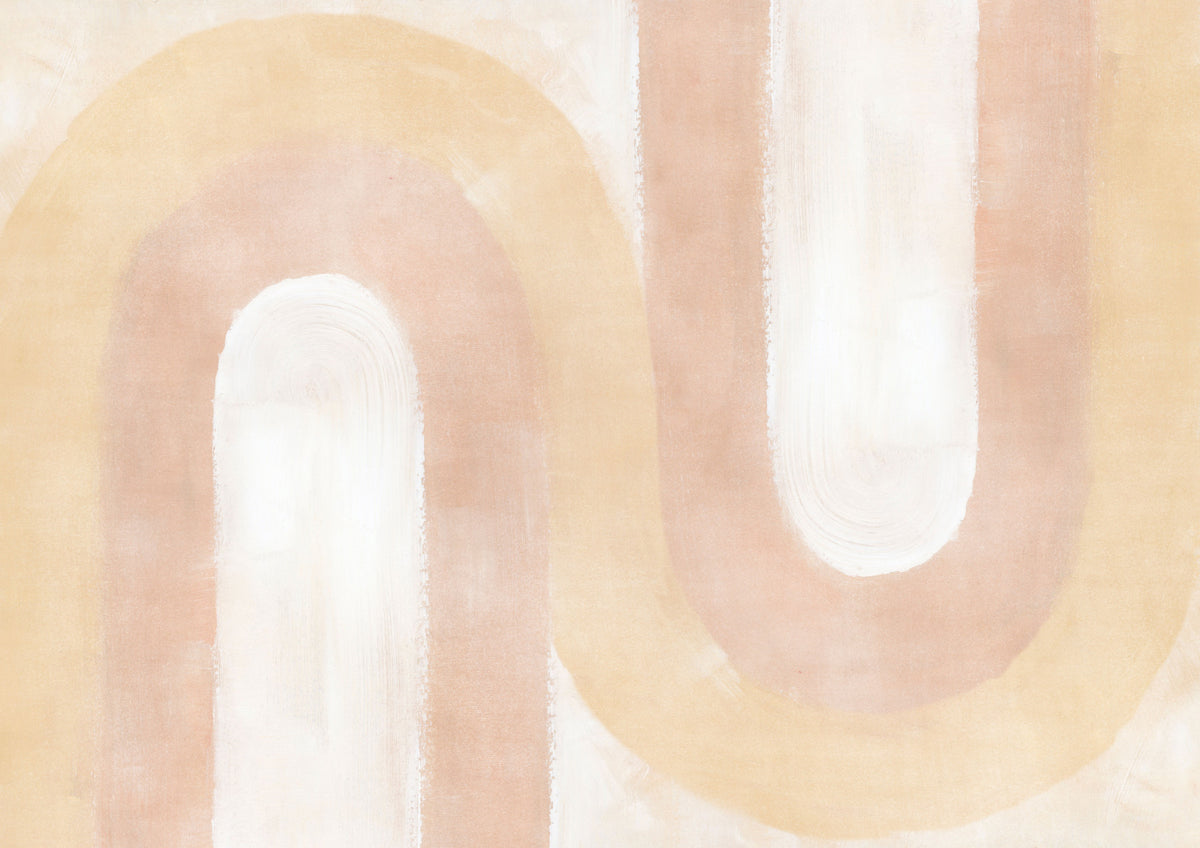 Peach Blush Wave Wallpaper in your room