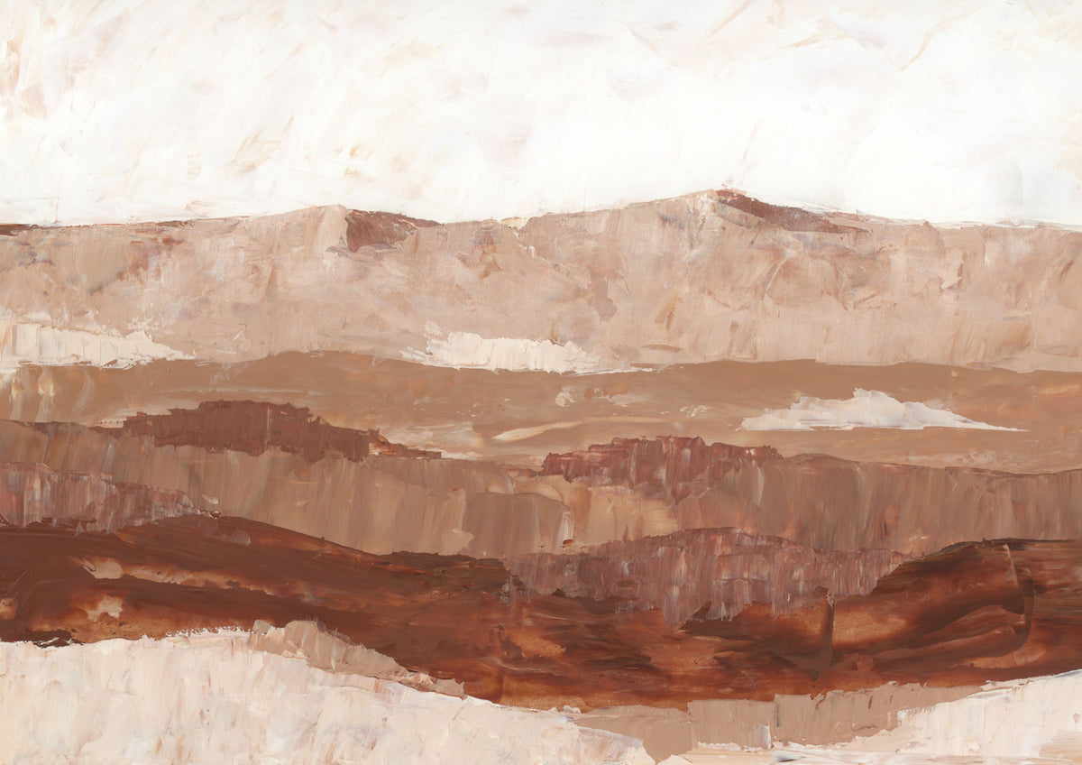 Painted Peaks Landscape Wallpaper in your room