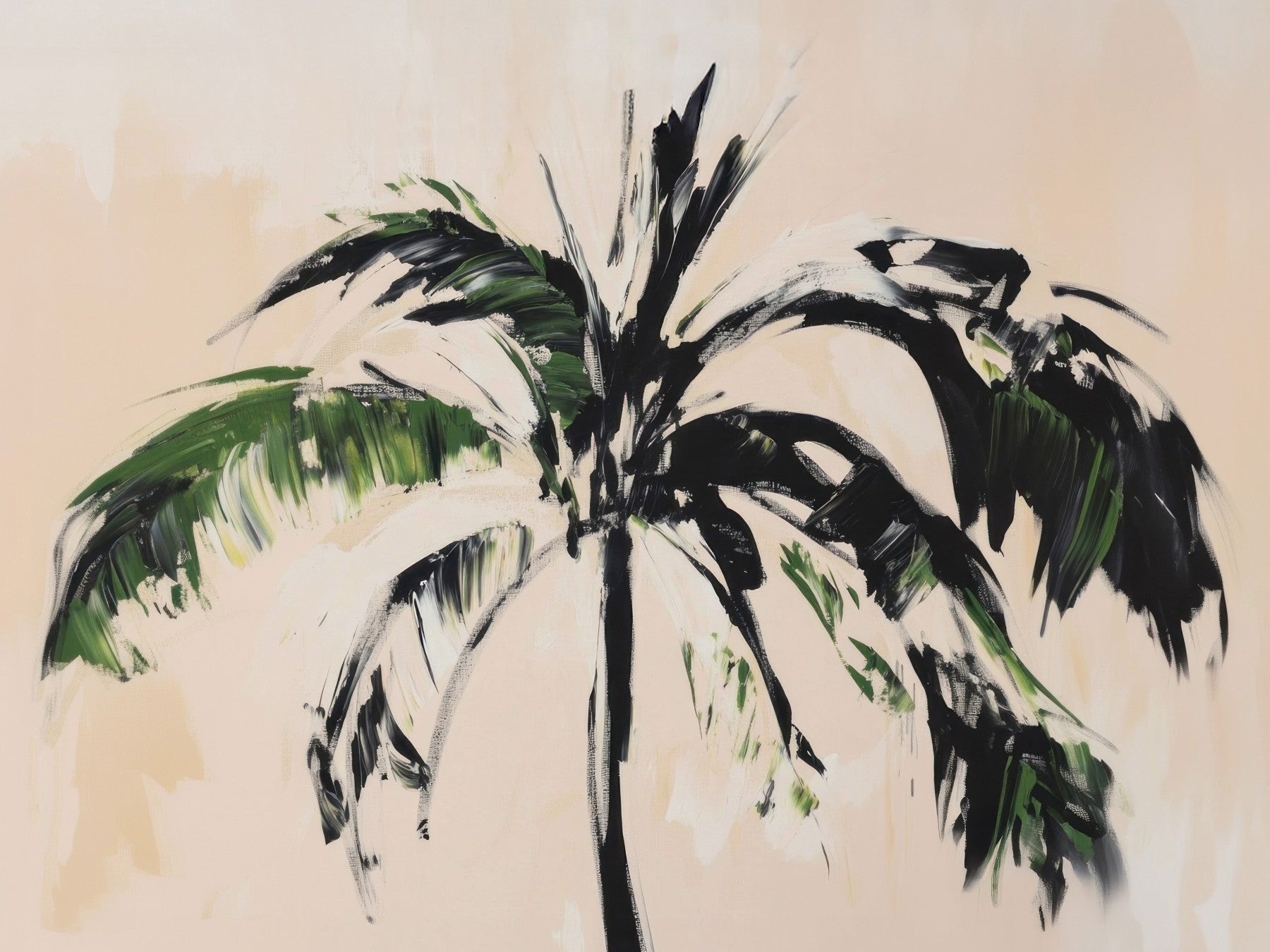 Abstract Palm Tree Wall Mural in your room — zoomed