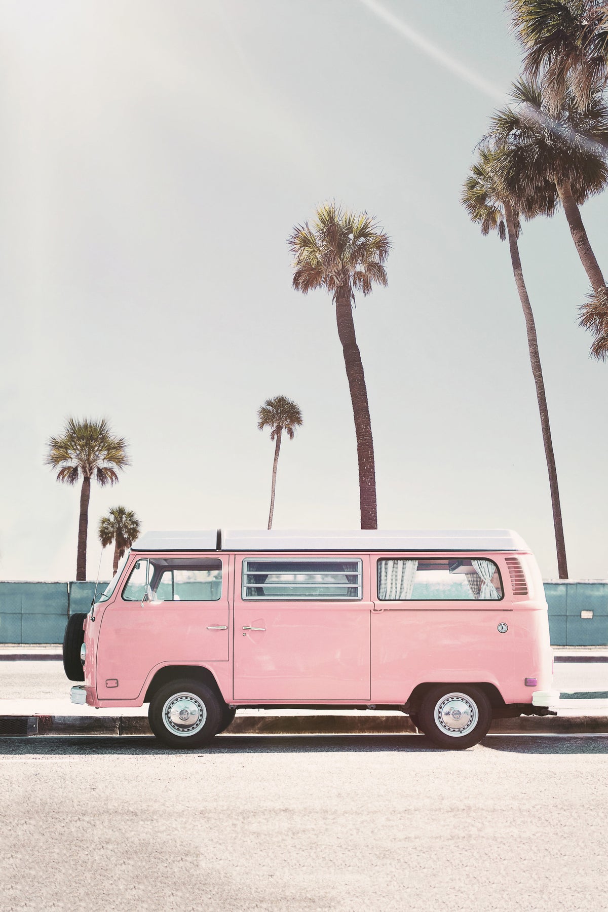 Pink Van Wallpaper Mural in your room