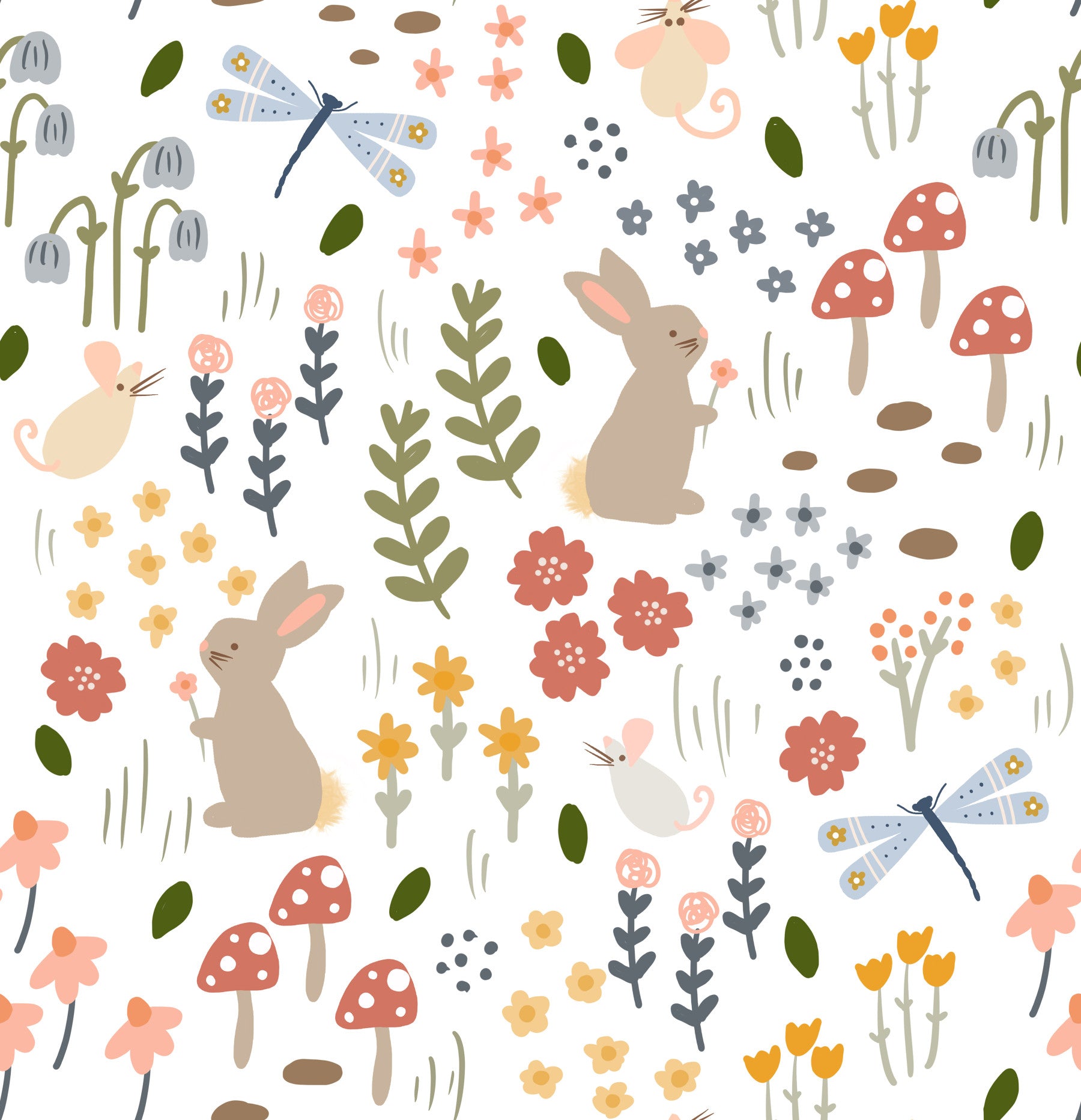 Woodland Floral Wallpaper