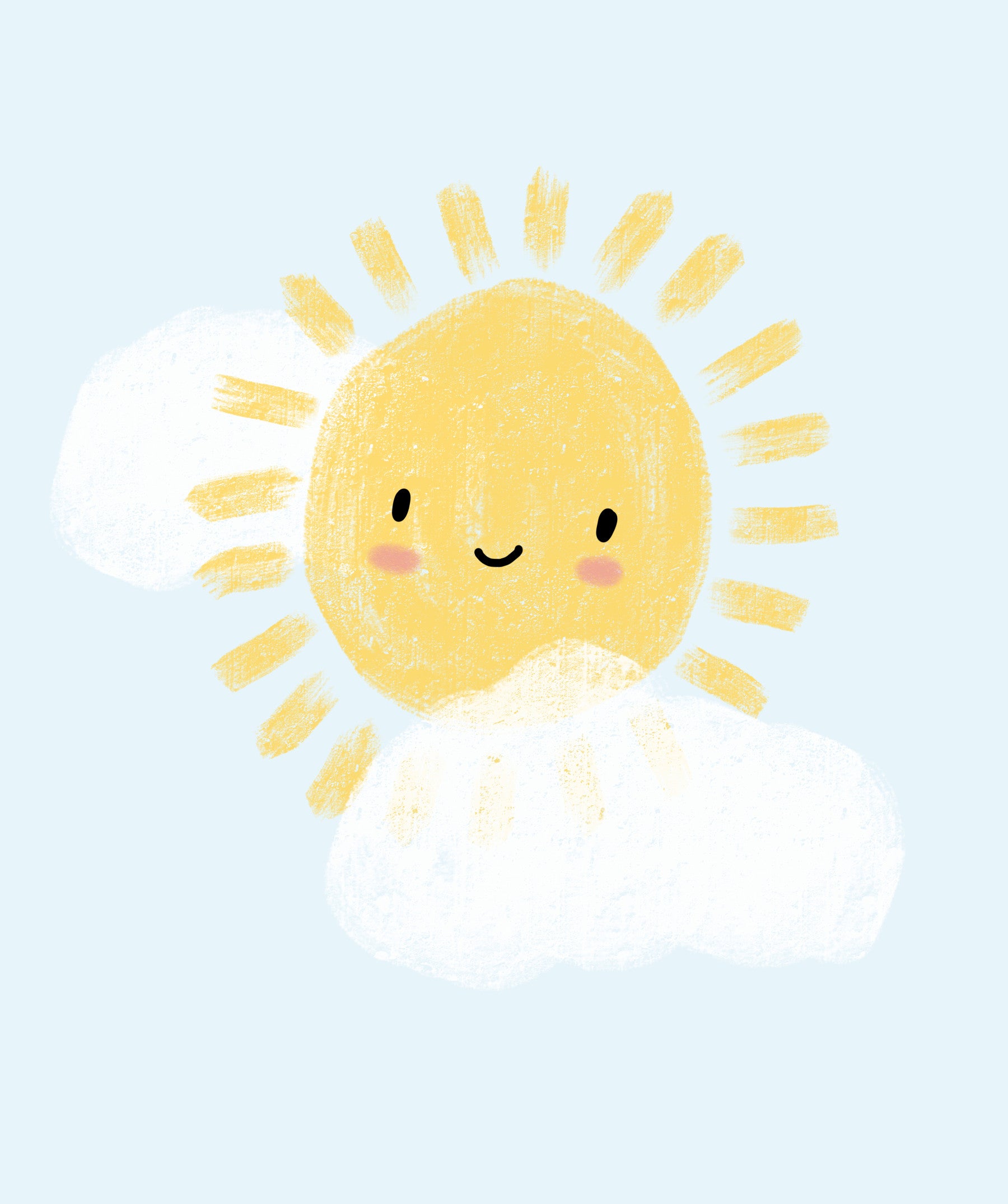 Sunshine Wall Mural in your room — zoomed
