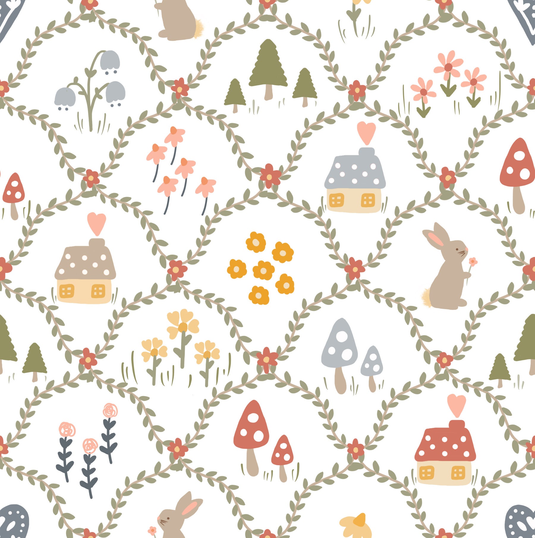 Fairytale Meadow Wallpaper