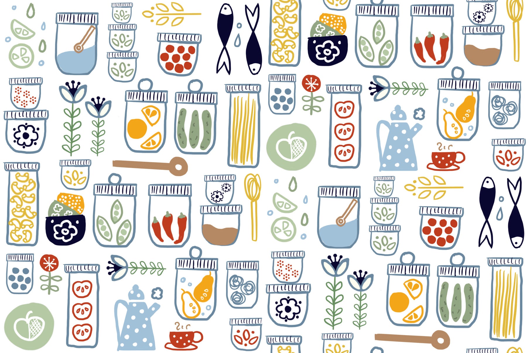 Pantry Shelves Wallpaper