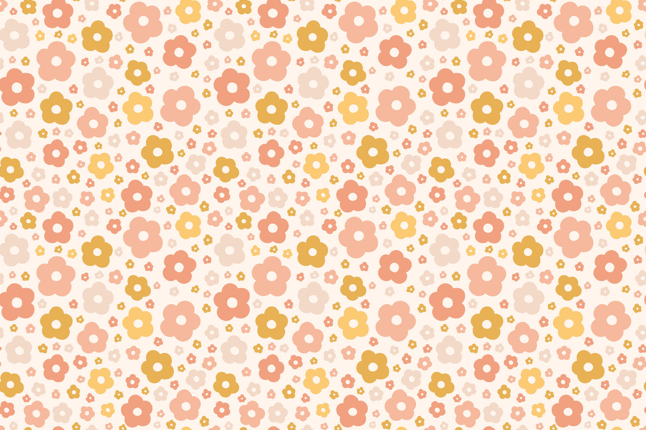 Boho Daisies Wallpaper