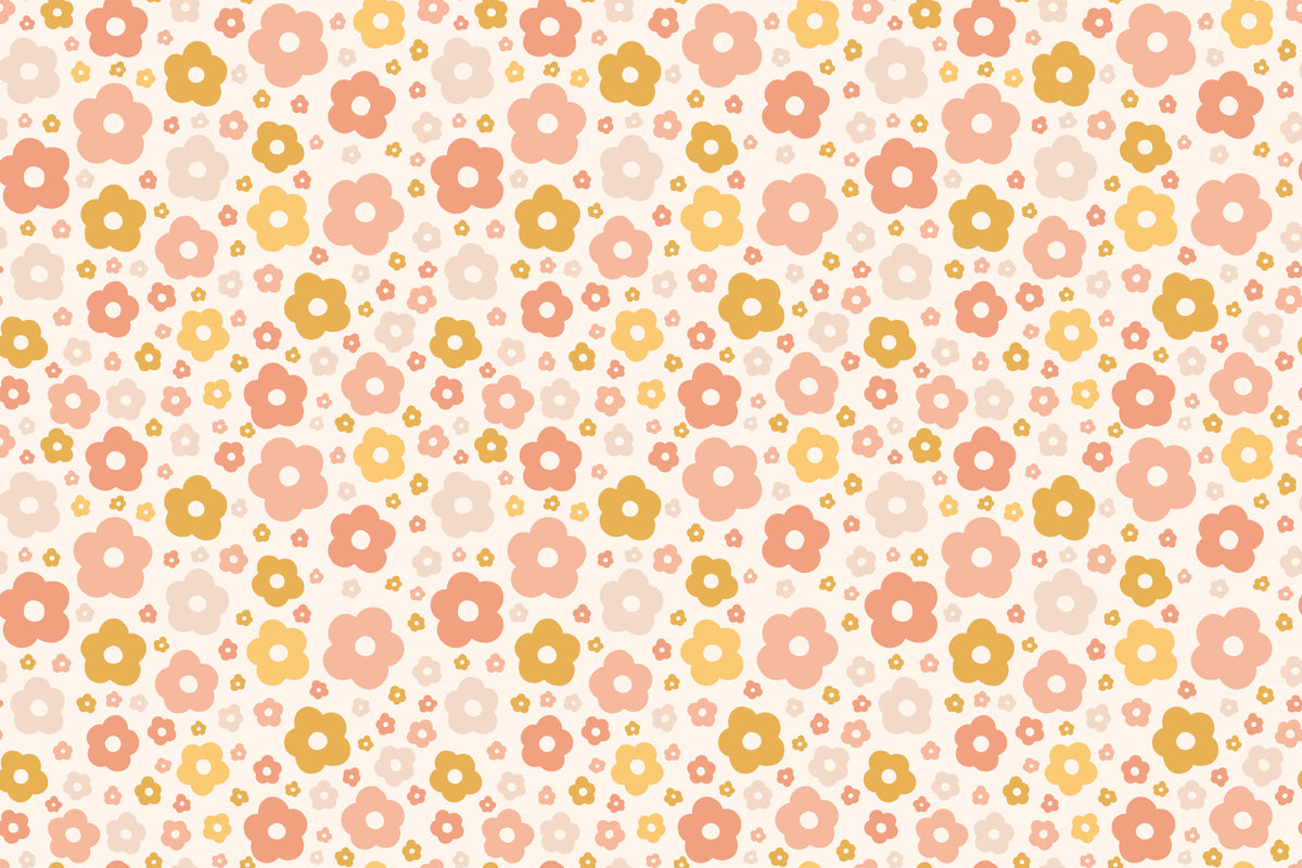 Boho Daisies Wallpaper in your room