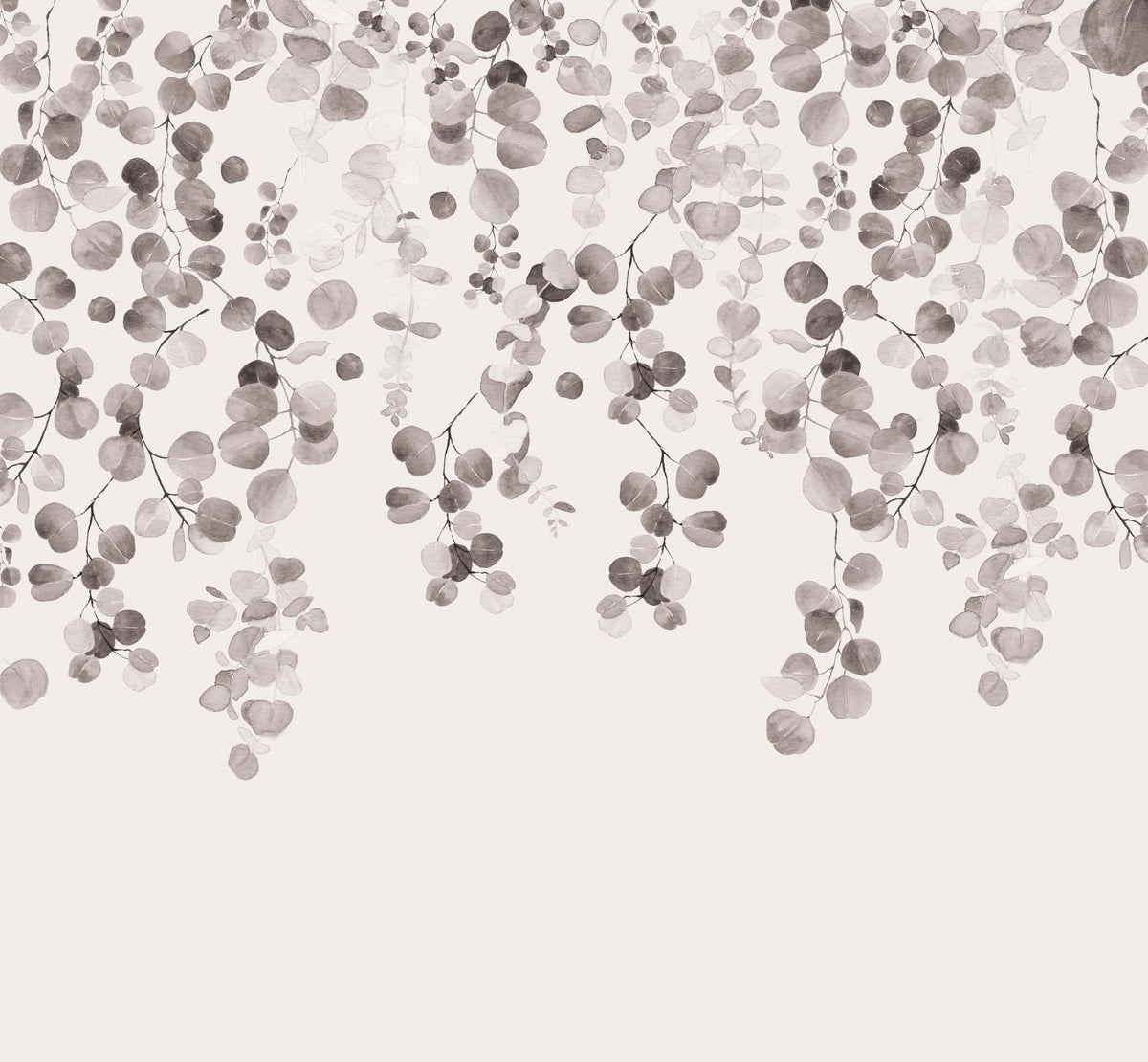 Eucalyptus Wall Neutral Tones Wall Mural in your room