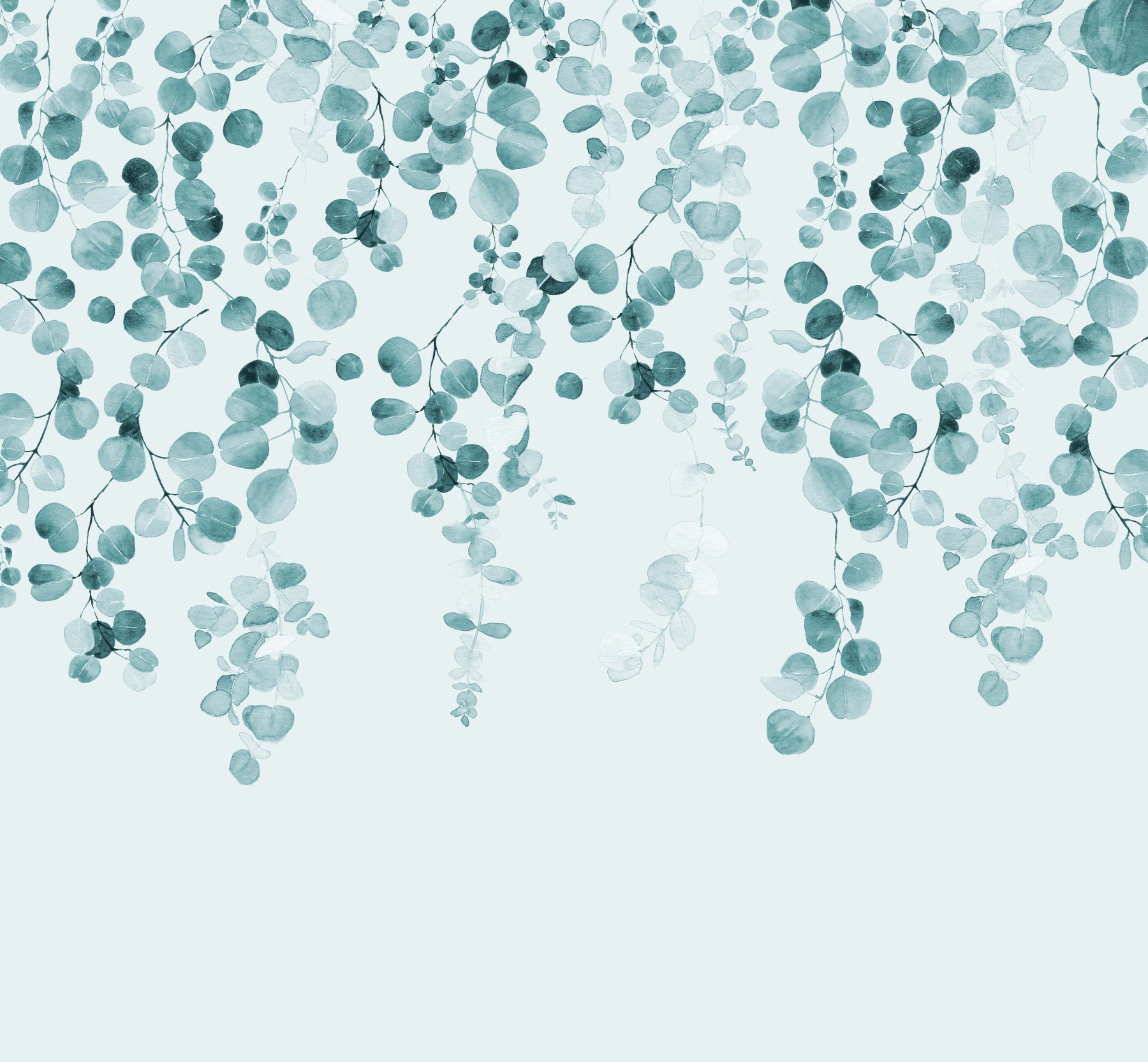 Eucalyptus Teal Wall Mural