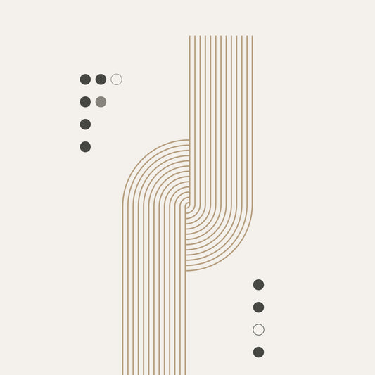 Minimal Geometric Flow Wall Mural