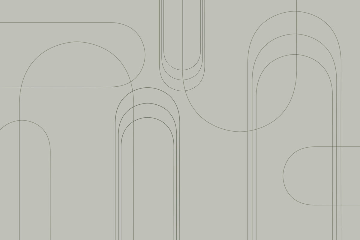 Minimalist Arches Evergreen  Wall Mural in your room — zoomed