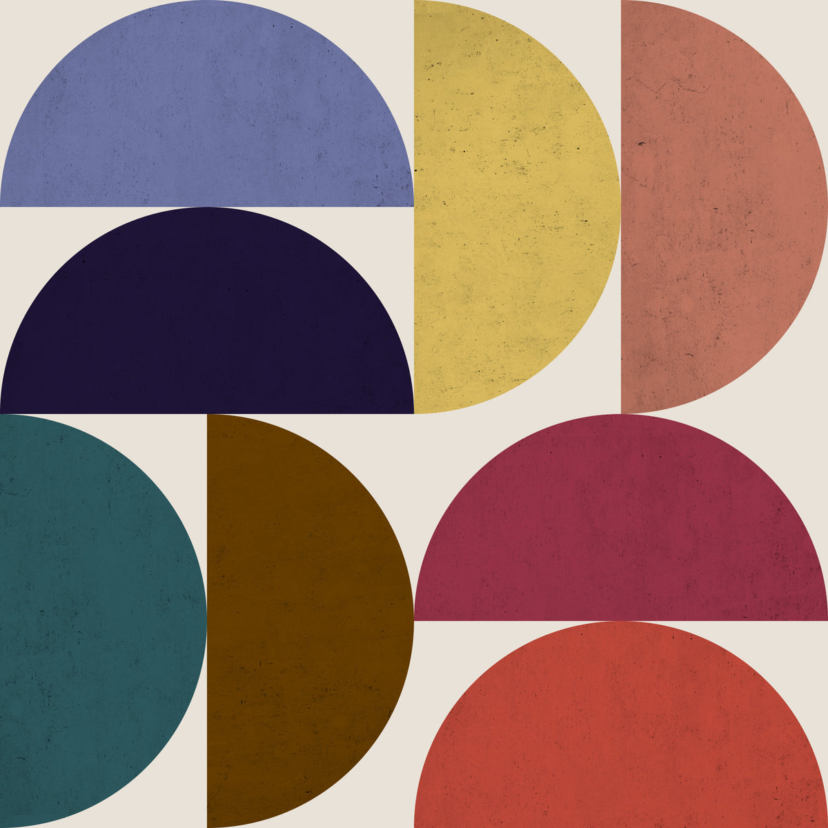 Mid-Century Modern Mosaic Wallpaper⁠ in your room — zoomed