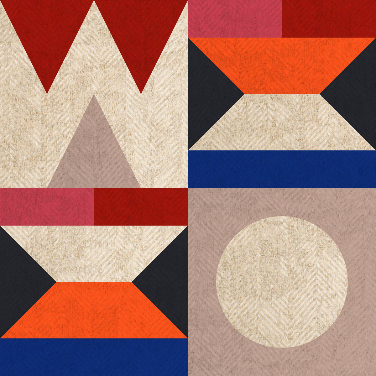 Color Block Canvas Wallpaper⁠ in your room — zoomed