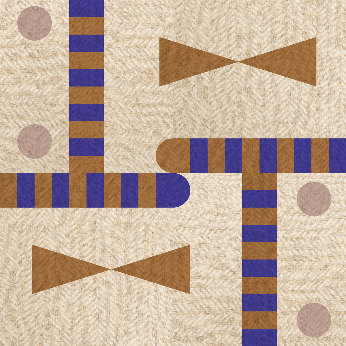Earthy Geometric Wallpaper⁠ in your room — zoomed