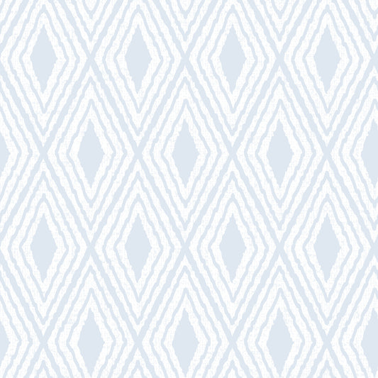 Harlequin Diamond Boho Azureish White Wallpaper⁠