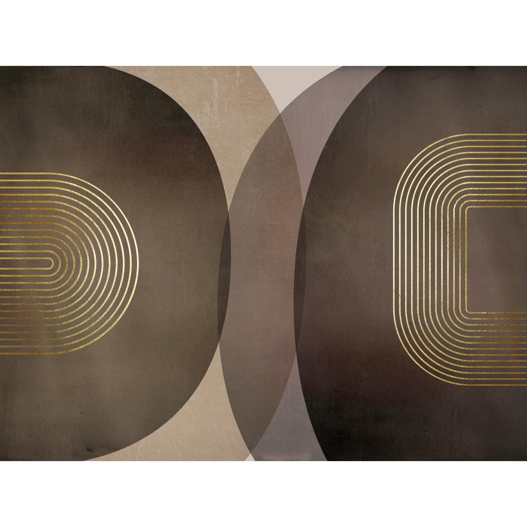 Modern Mid Century Rustic Wall Mural in your room — zoomed