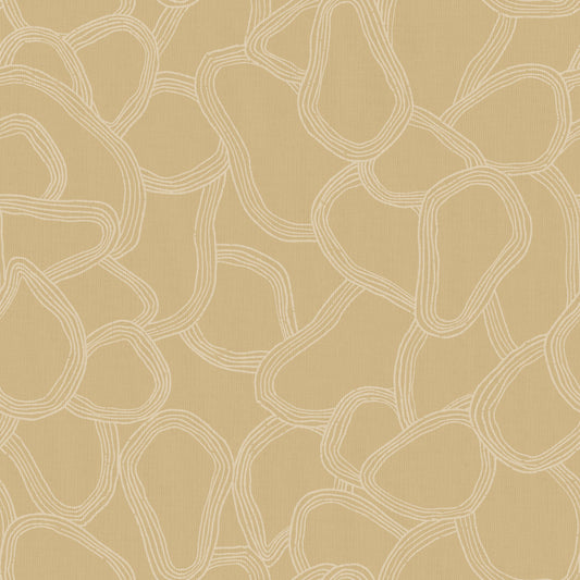 Beige Boho Abstract Irregular Overlap Arches Wallpaper⁠