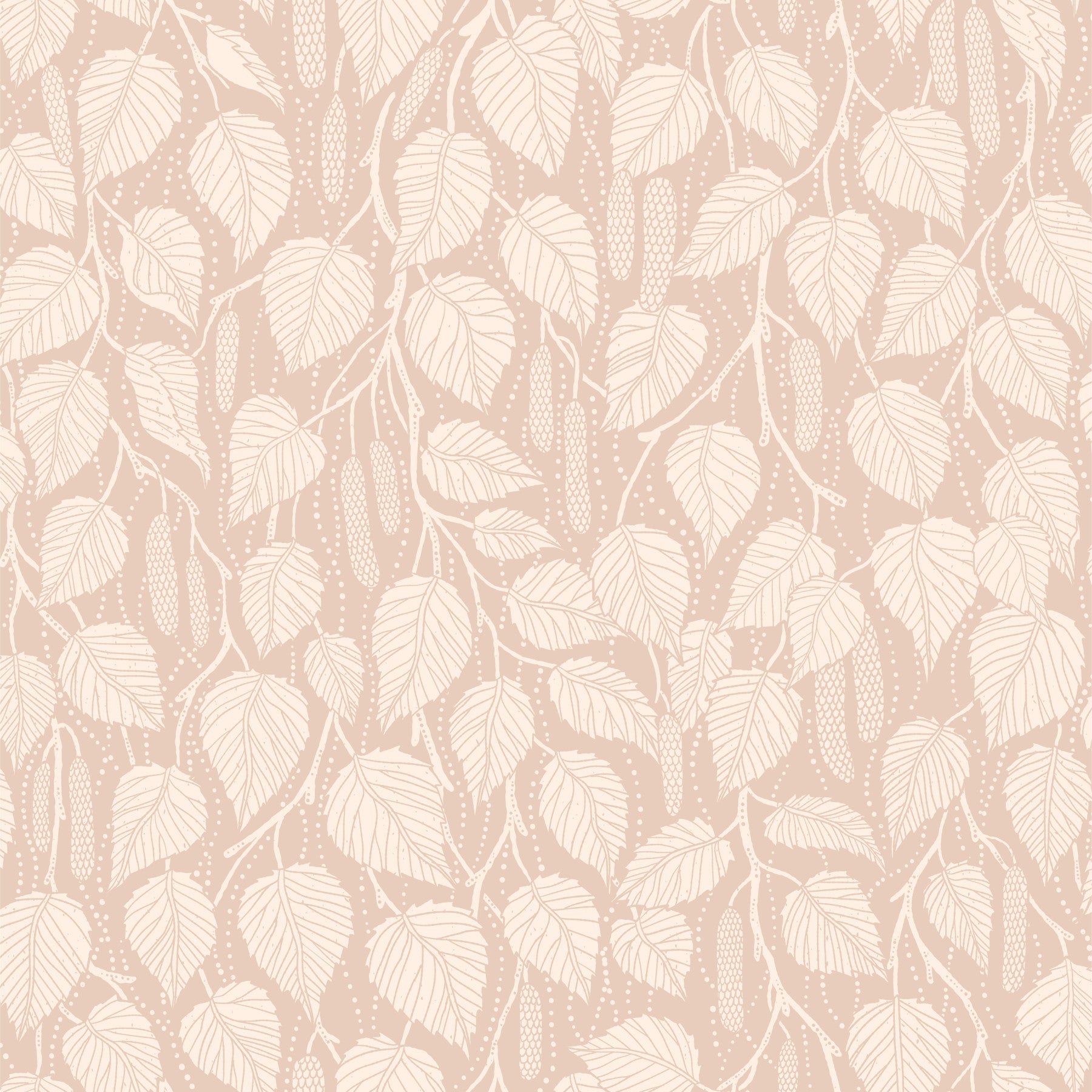 Terra-Toned Dewy Birch Branches Wallpaper⁠ in your room — zoomed