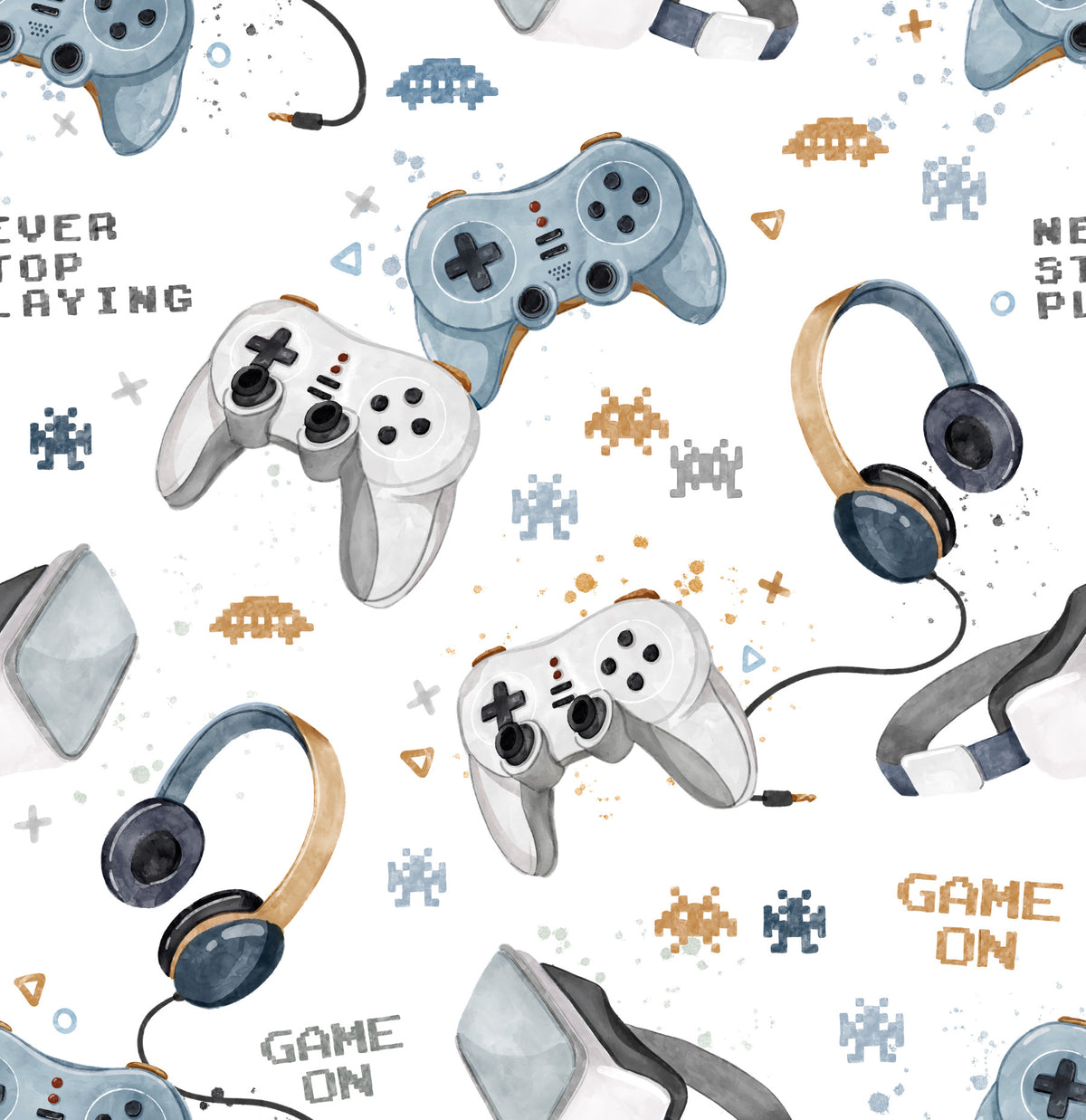 Game On - white Wallpaper⁠ in your room