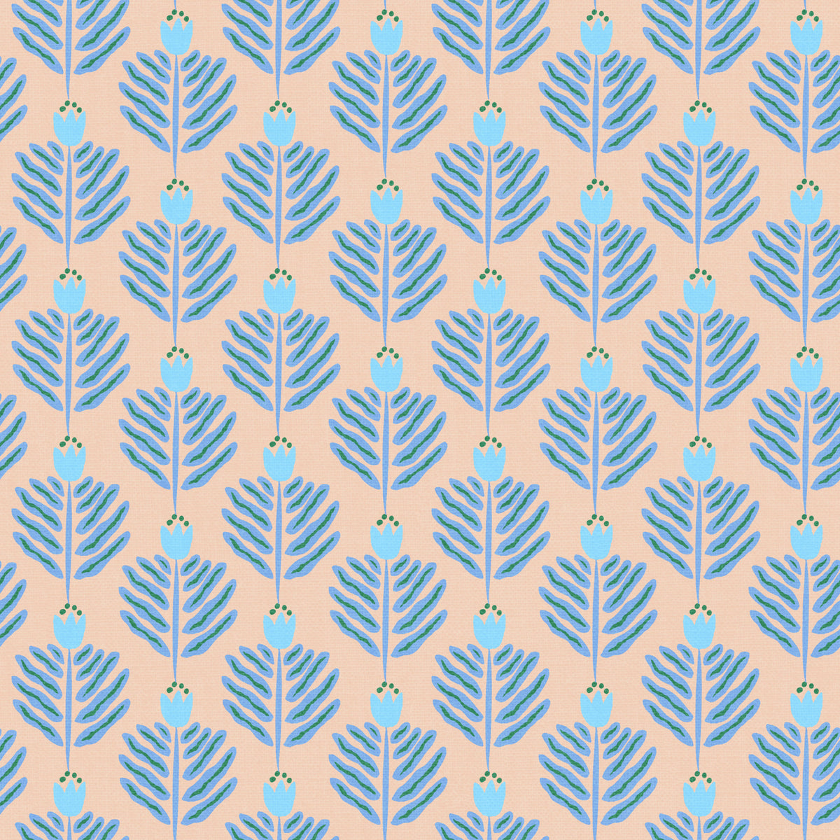 Blue Chunky Plant Jewel Jungle Wallpaper⁠ in your room