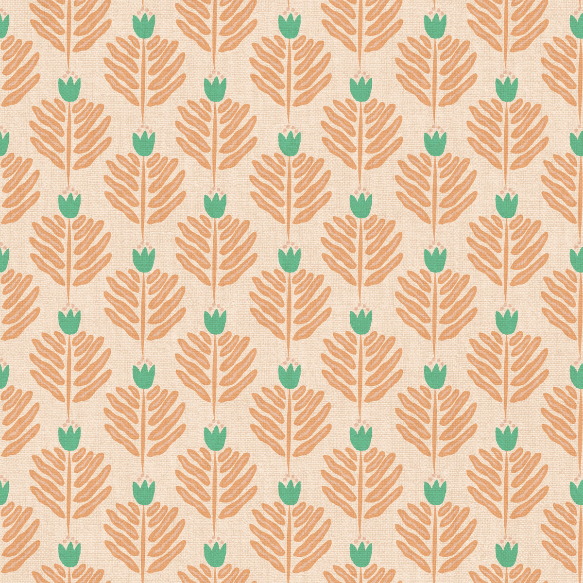 Peach Chunky Plant Jewel Jungle Wallpaper⁠ in your room
