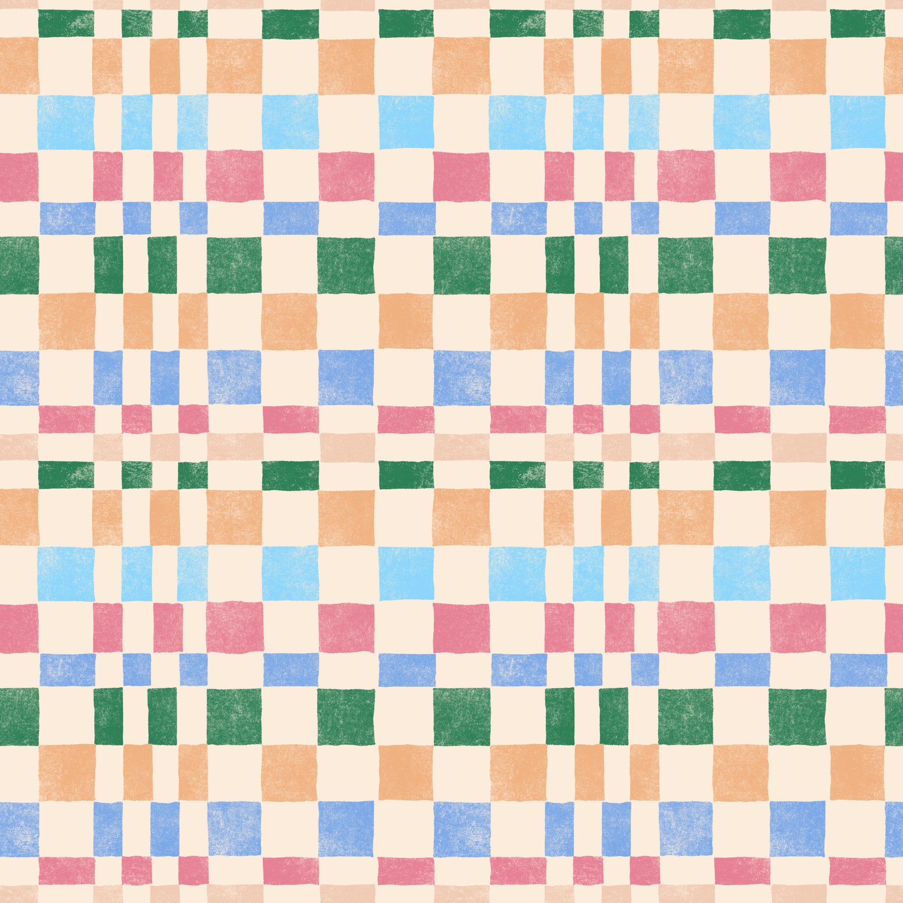 Multicolored Funky Woven Check Jewel Jungle Wallpaper⁠ in your room — zoomed