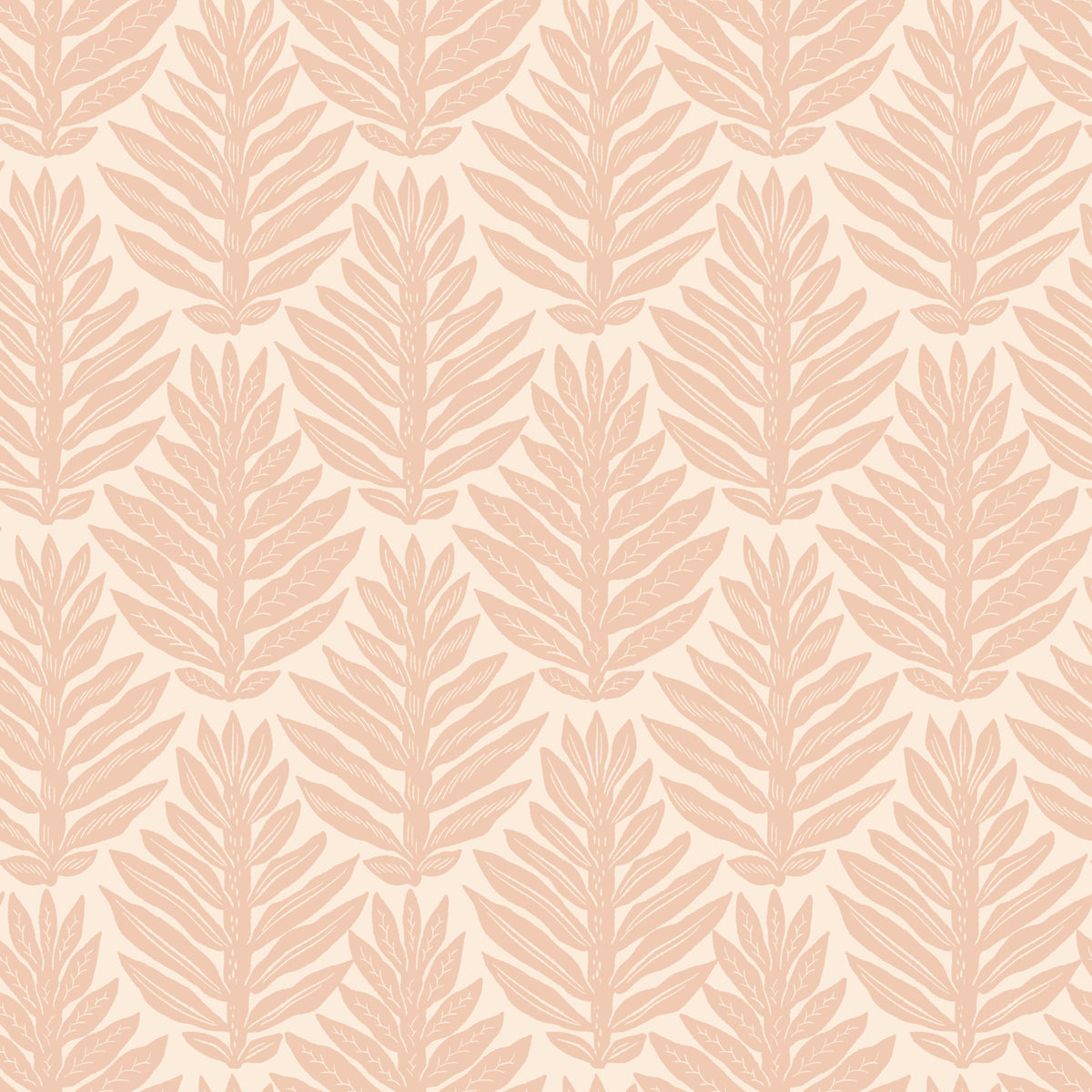 Terracotta Leaf Scallop Jewel Jungle Wallpaper⁠