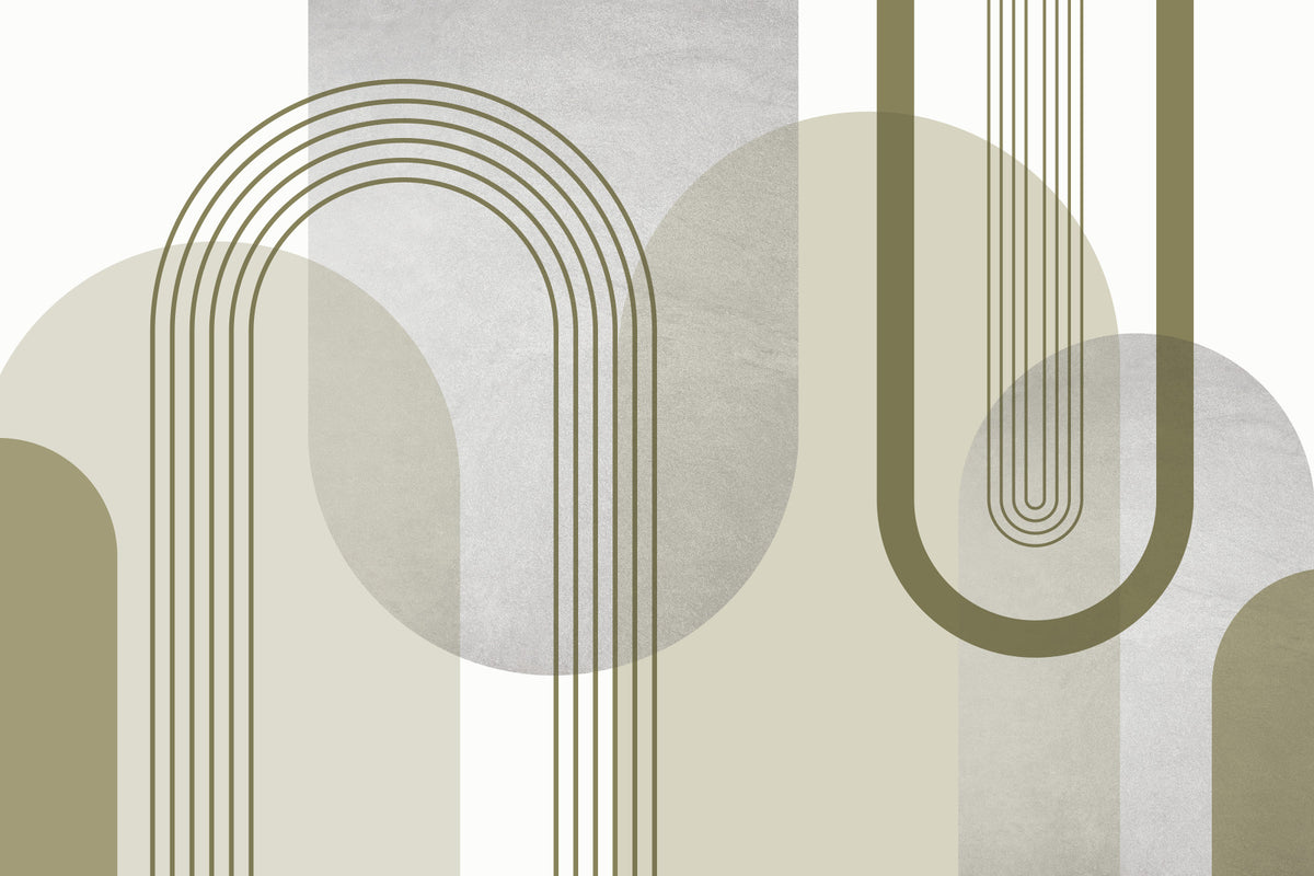 Modern Mid-Century Abstraction Wall Mural in your room