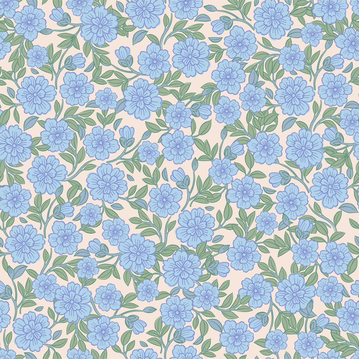 Juno Welcoming Walls Ditsy Blue Floral Wallpaper⁠ in your room