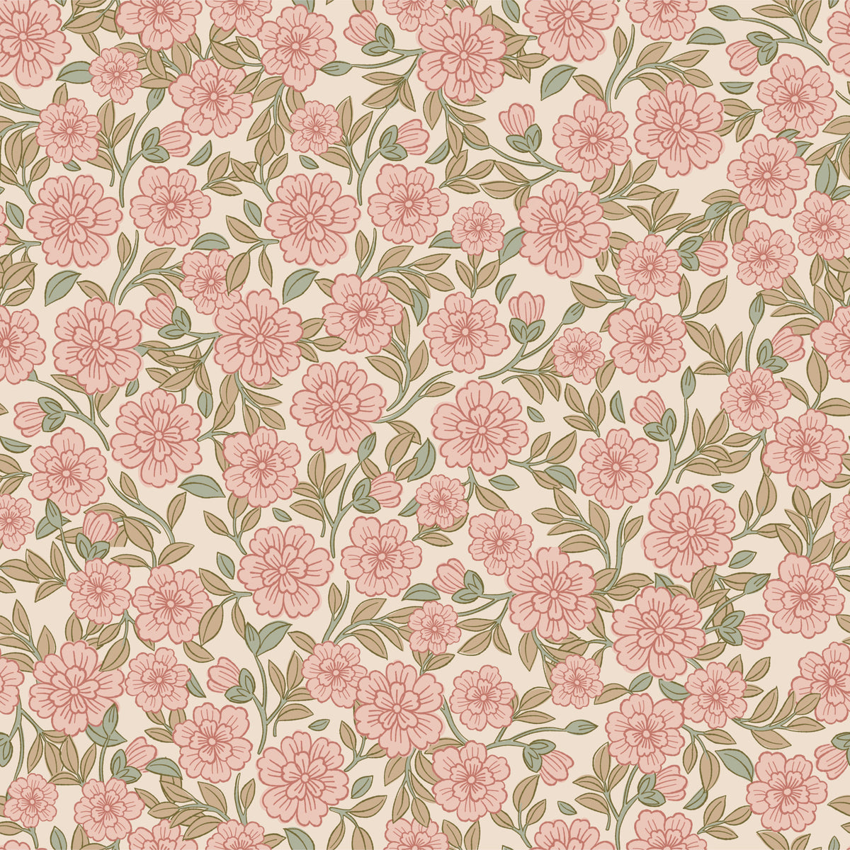 Juno Welcoming Walls Ditsy Peach Floral Wallpaper⁠ in your room