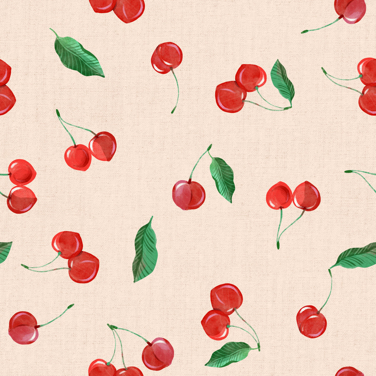 Toss Painterly Cherries  Wallpaper⁠ in your room — zoomed