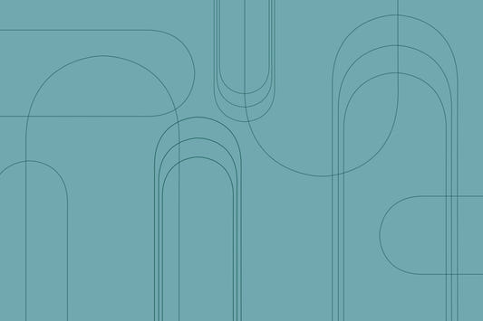 Turquoise Abstract Arches Wall Mural