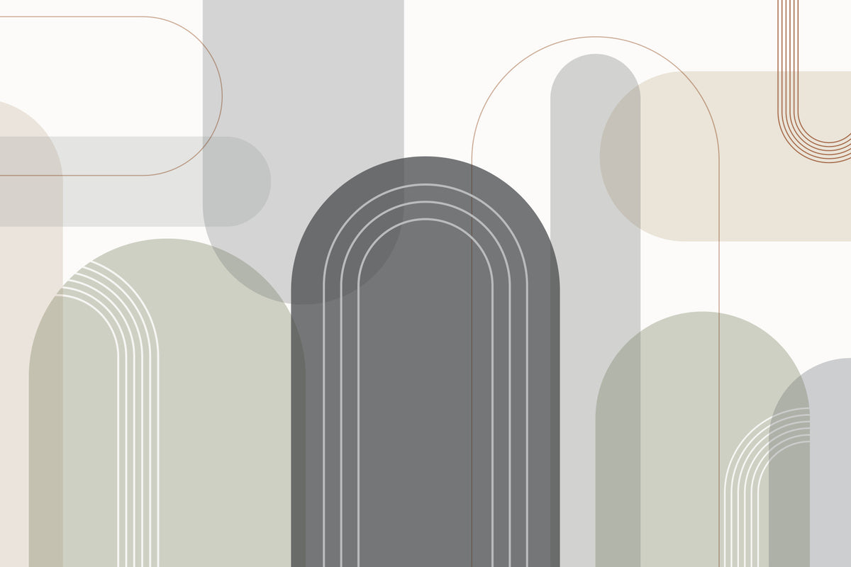 Sophisticated Arches Warm Neutrals Wall Mural