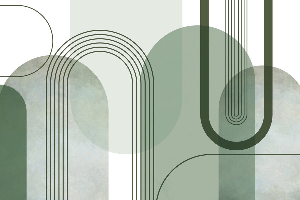 Sage Green Archways Wall Mural in your room