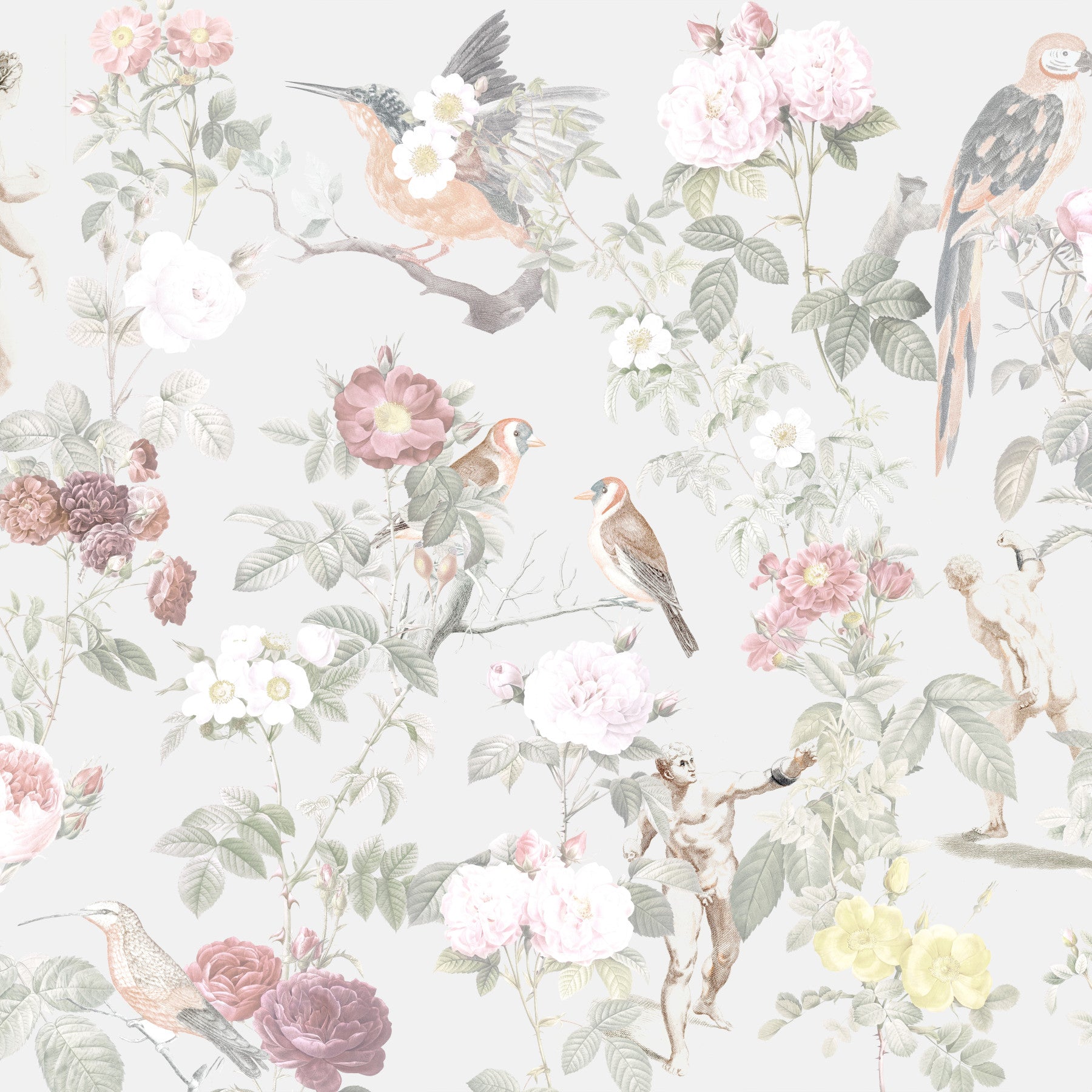 Flowery Wall Mural in your room — zoomed