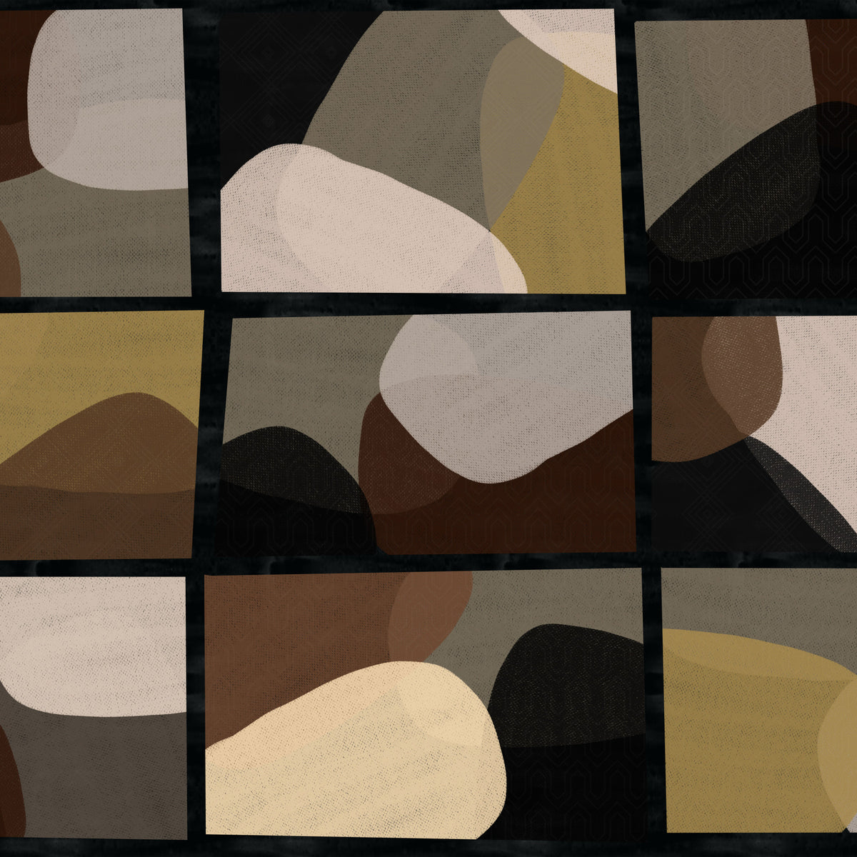 Geometric Stone Wall Mural