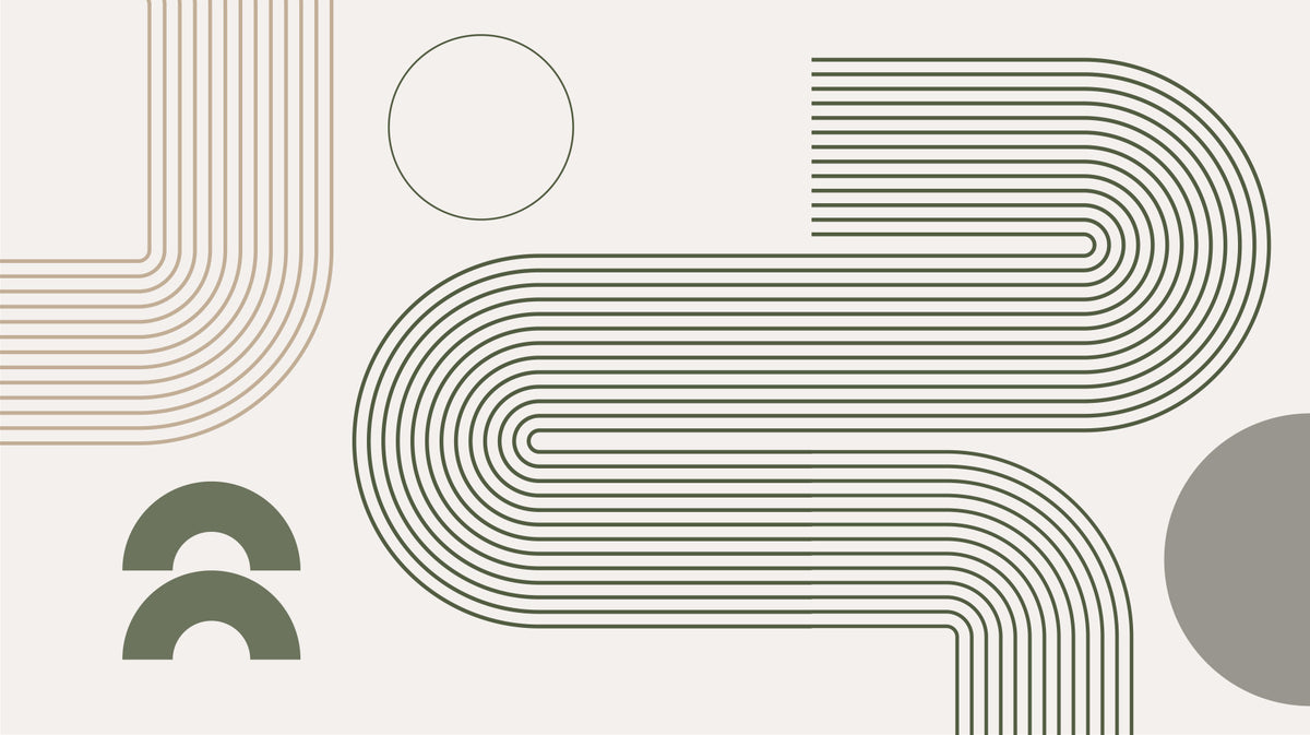 Minimalist Retro Flow Wall Mural in your room — zoomed
