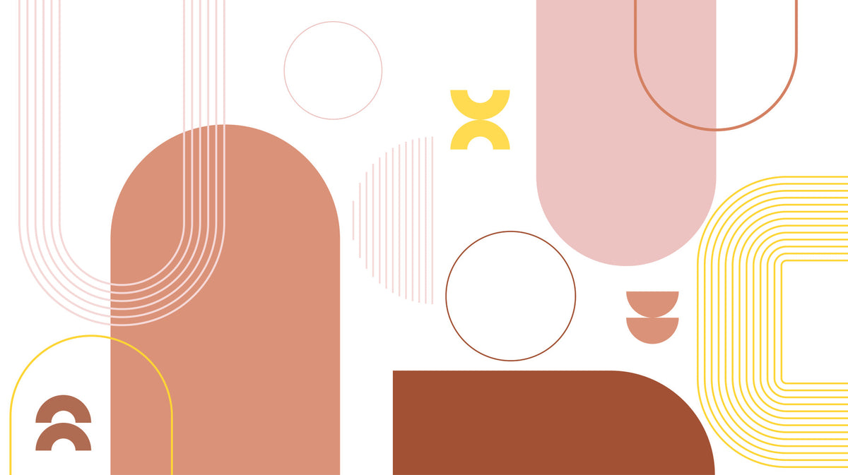 Bold Boho Geometry Wall Mural in your room — zoomed