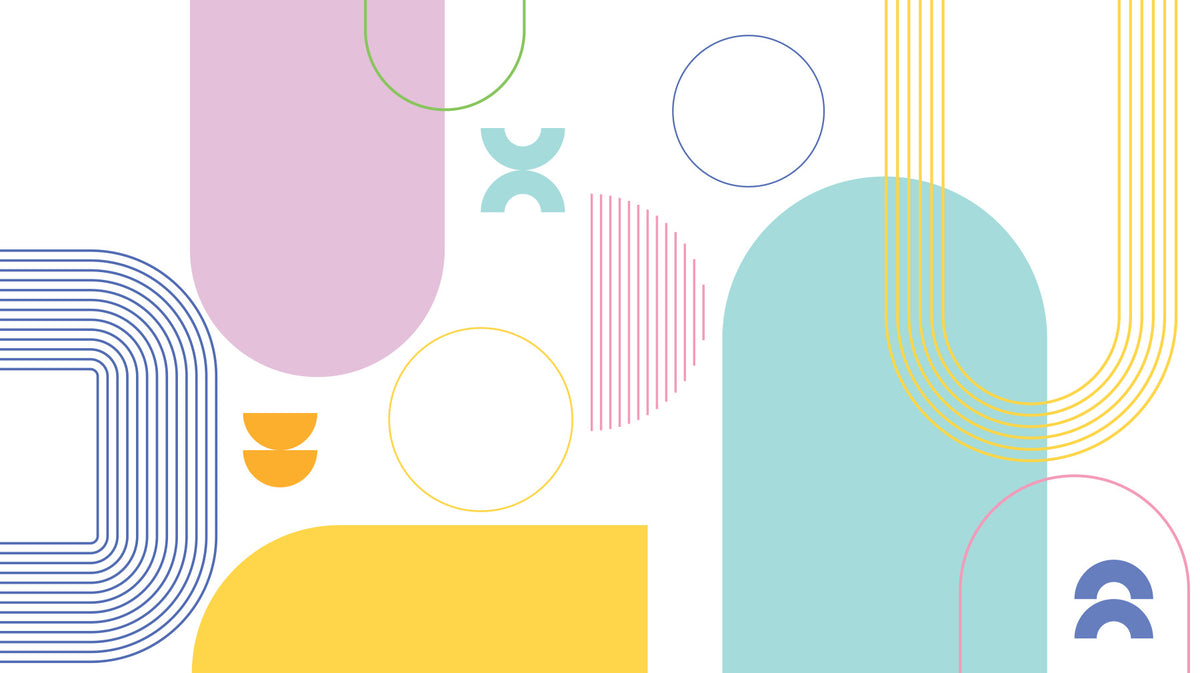 Bold Minimalist Geometric Wall Mural in your room — zoomed